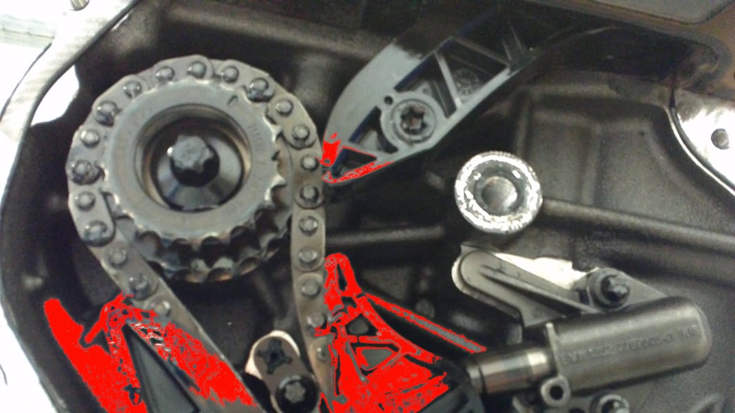 Jumped timing chain